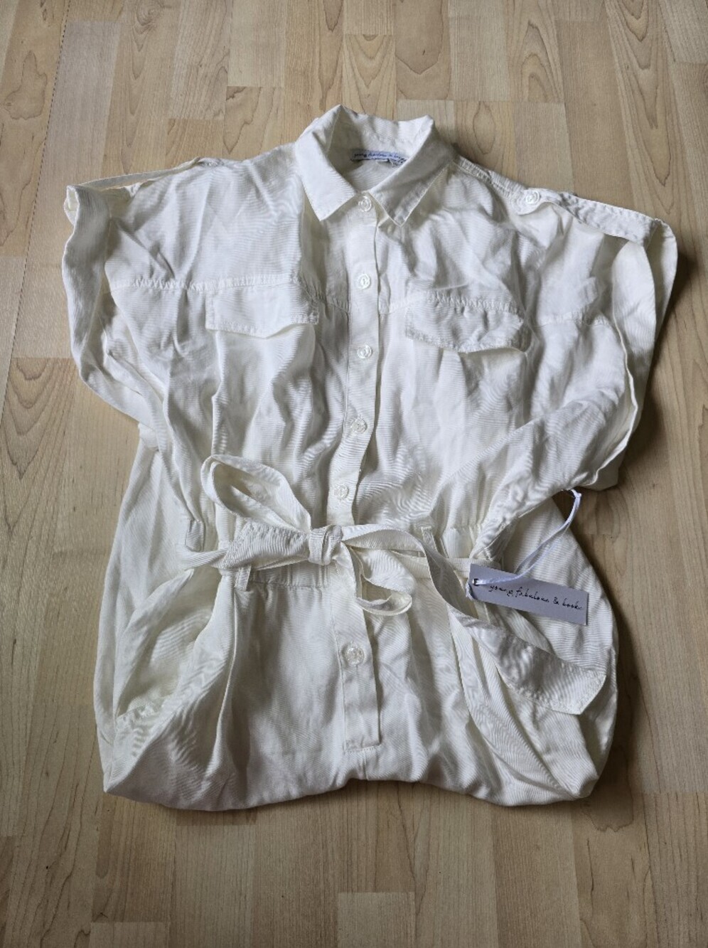 Young Fabulous & Broke White Greylin Utility Jumpsuit Size XS NWT